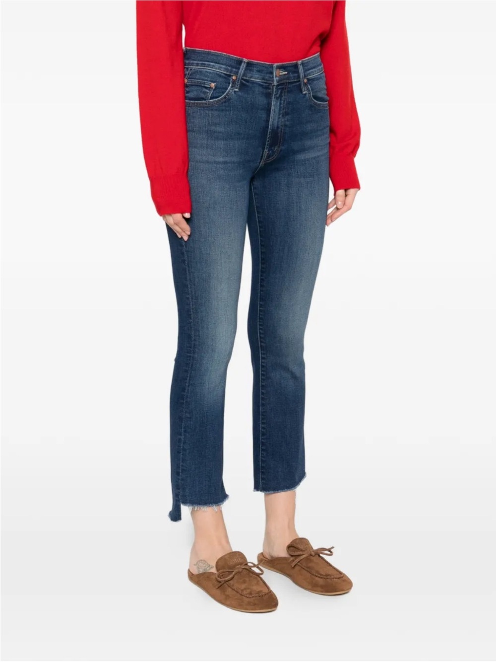 Mother Insider Crop Step Fray Wish On A Star Jeans 25